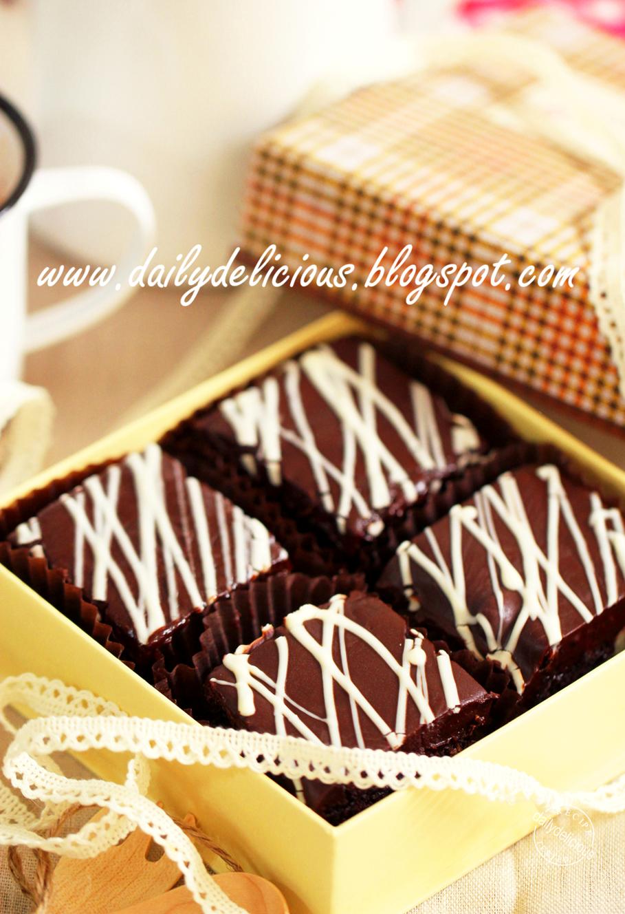 dailydelicious Chocolate Glaze Cocoa Brownies Special gift from my heart!