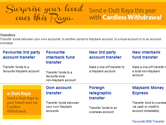 Cara-Cara Hantar e-Duit Raya Tanpa Kad Maybank2u Cara-Cara Hantar e-Duit Raya Tanpa Kad Maybank2u