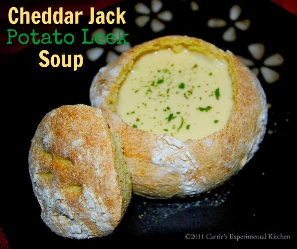 Carrie's Experimental Kitchen Cheddar Jack Potato Leek Soup