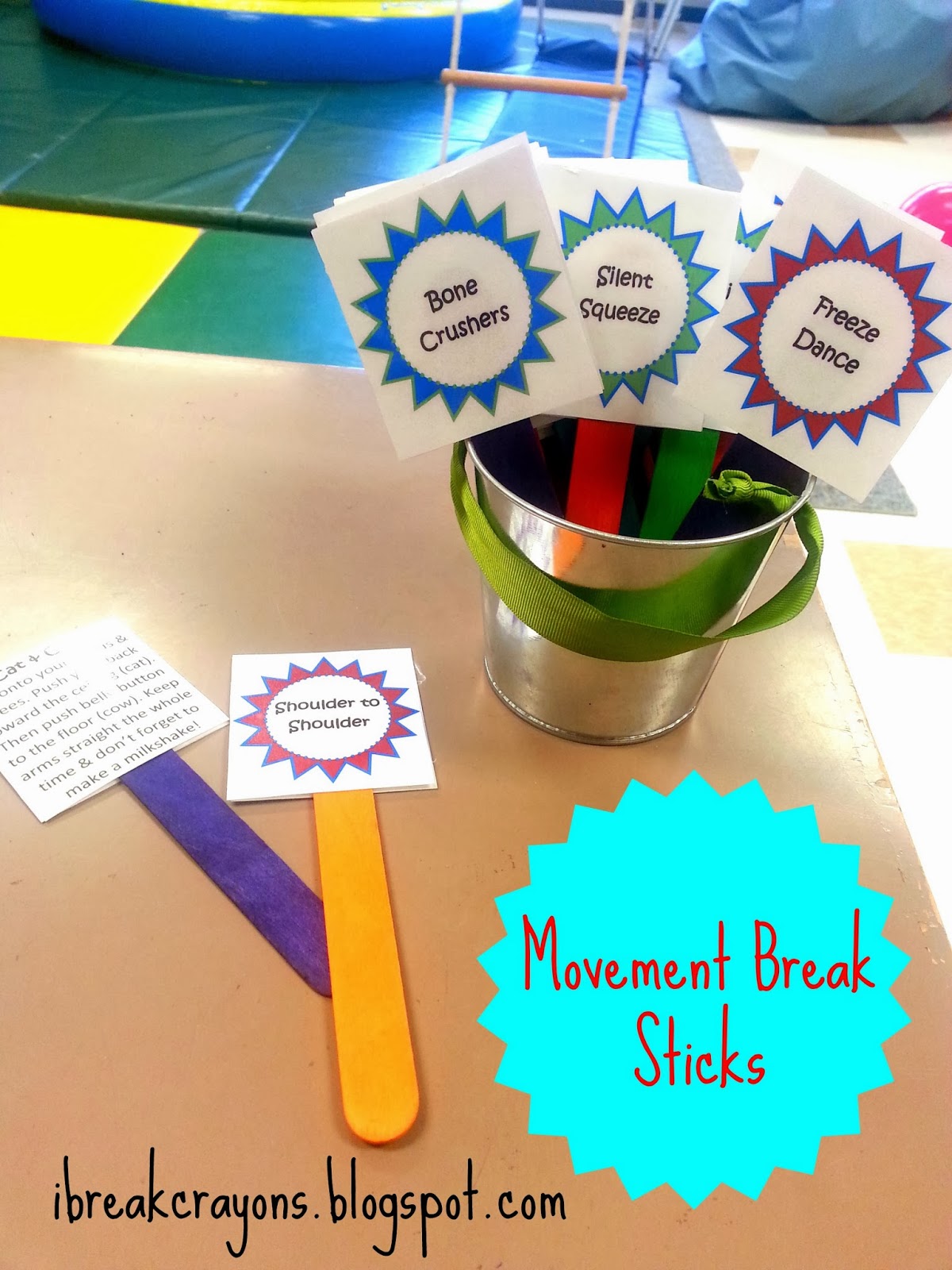 Movement Sticks Calm Your Kids with a Free Printable! I Break