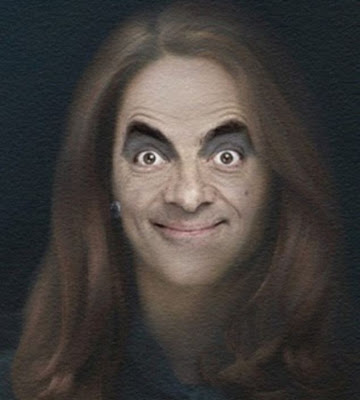 That put a smile on her face! Mr Bean has been morphed on to the Duchess' portrait
