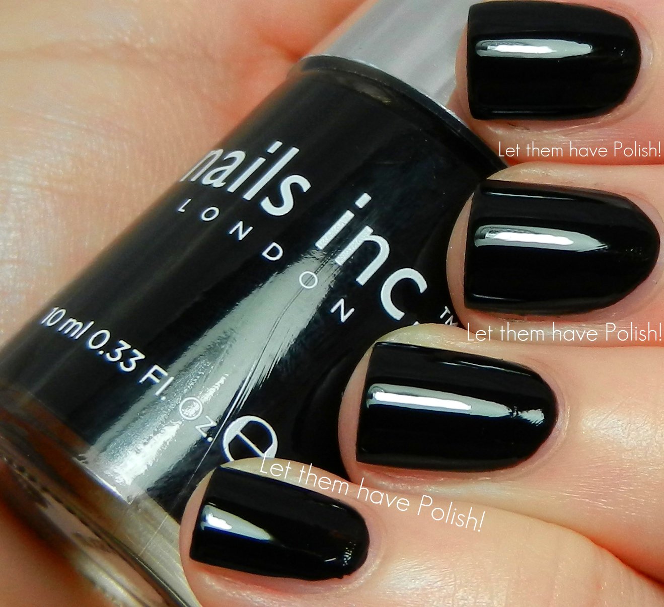 Let them have Polish! Nails Inc. Black Taxi and Princess Arcade Nail