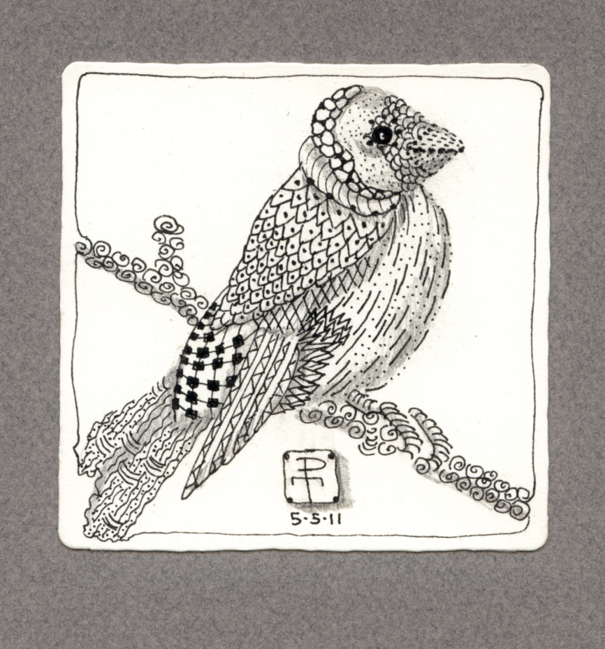 Peggy Turchette 365 Birds Day 106 Another Zentangle Bird