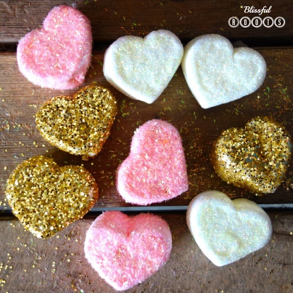 DIY Glittered Heart Marshmallows from Blissful Roots @ TwelveOeight