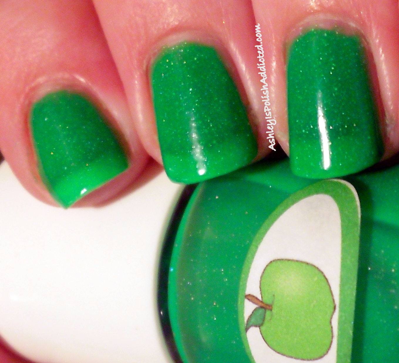 The Nail Junkie Apple Jelly - inside under artificial lighting