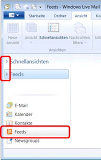 RSS-Feed für Windows Live Mail anzeigen