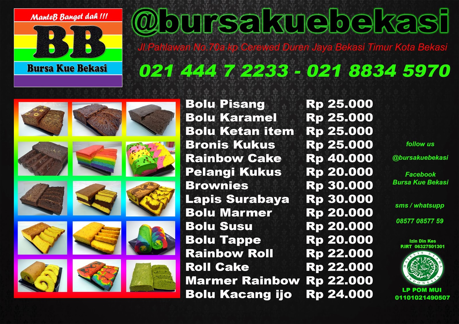 Bursa Kue Bekasi Brosur Bolu Bolu Bursakuebekasi