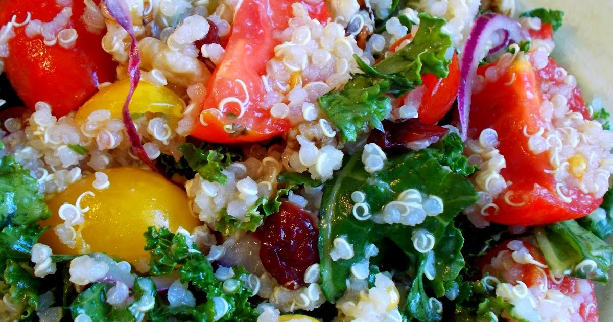 Watching What I Eat Kale, Quinoa and Heirloom Tomato Salad Meatless Monday