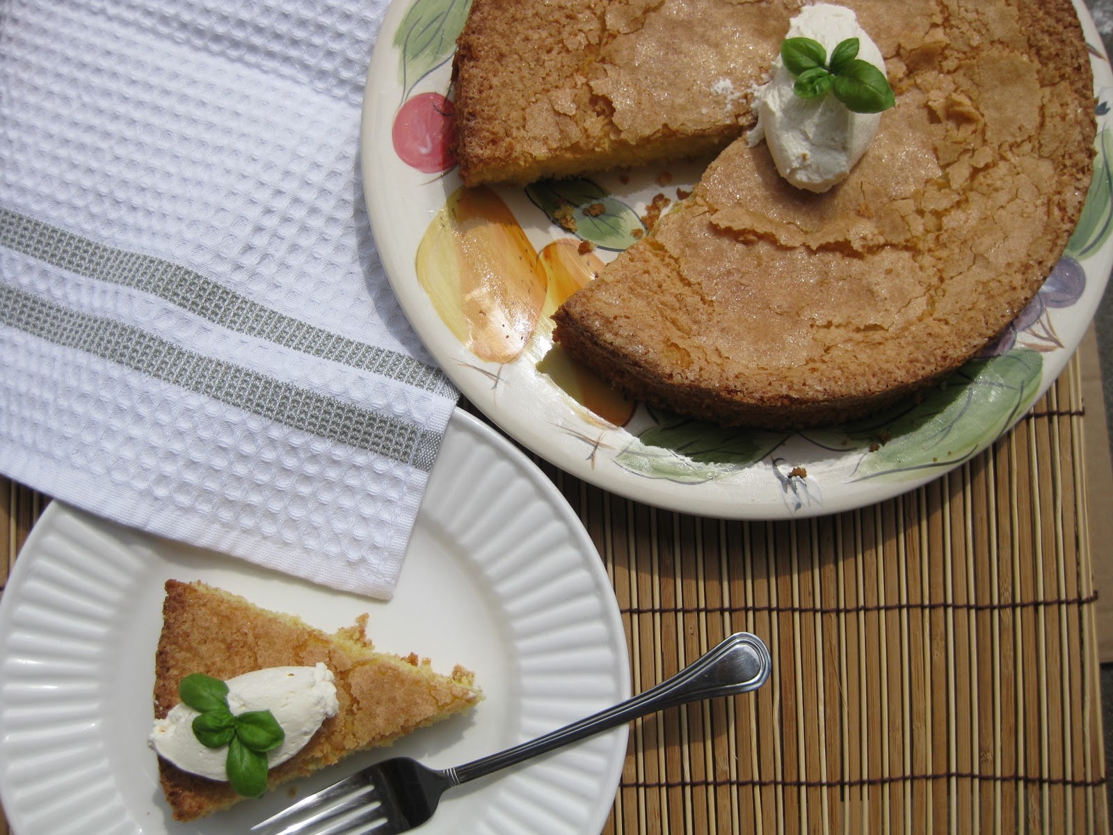 The Sweet Touch Blood Orange Basil Olive Oil Cake