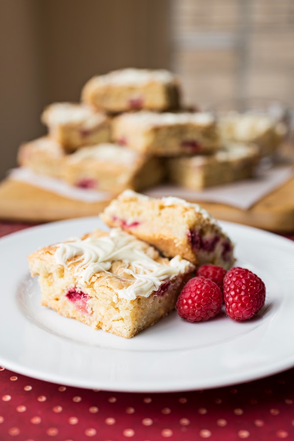 All About Women's Things White Chocolate Raspberry Blondies Recipe