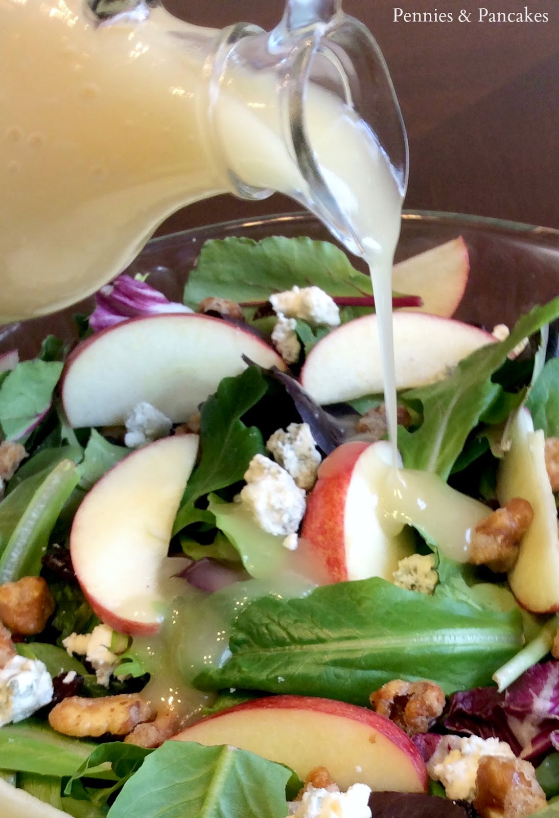 Pennies & Pancakes Cranberry Apple Walnut Salad {with Balsamic Apple Vinaigrette}