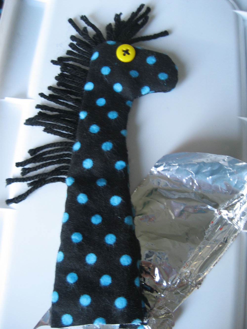 how i keep sane DIY Baby Crinkle Toy with Yarn Hair