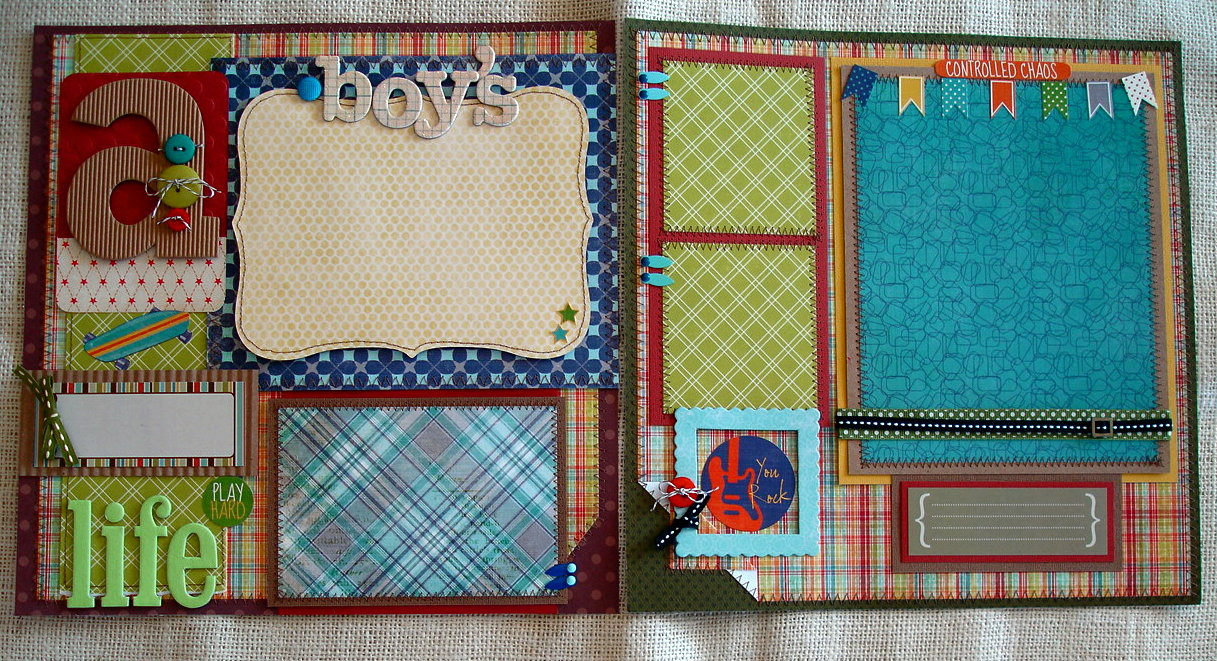 Scrapbooking by Phyllis Premade 12x12 Scrapbook Pages for Boy