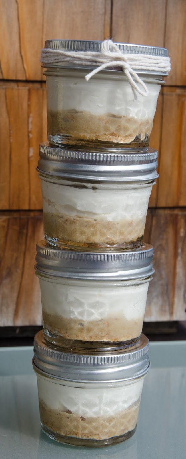 Mason Jar Caramel Crust No Bake Cheesecakes TheseLittleLoves gifting