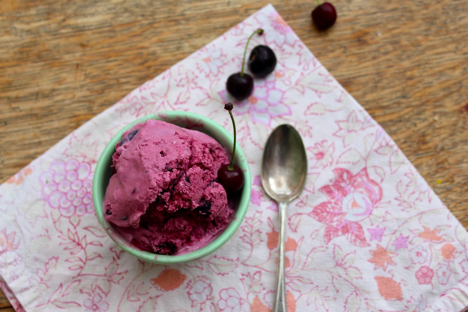 And Here We Are... Simple Black Cherry Crème Fraîche Ice Cream