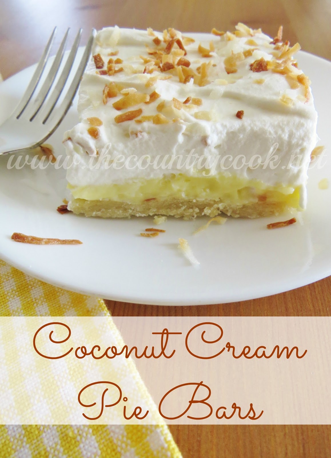 Coconut Cream Pie Bars The Country Cook