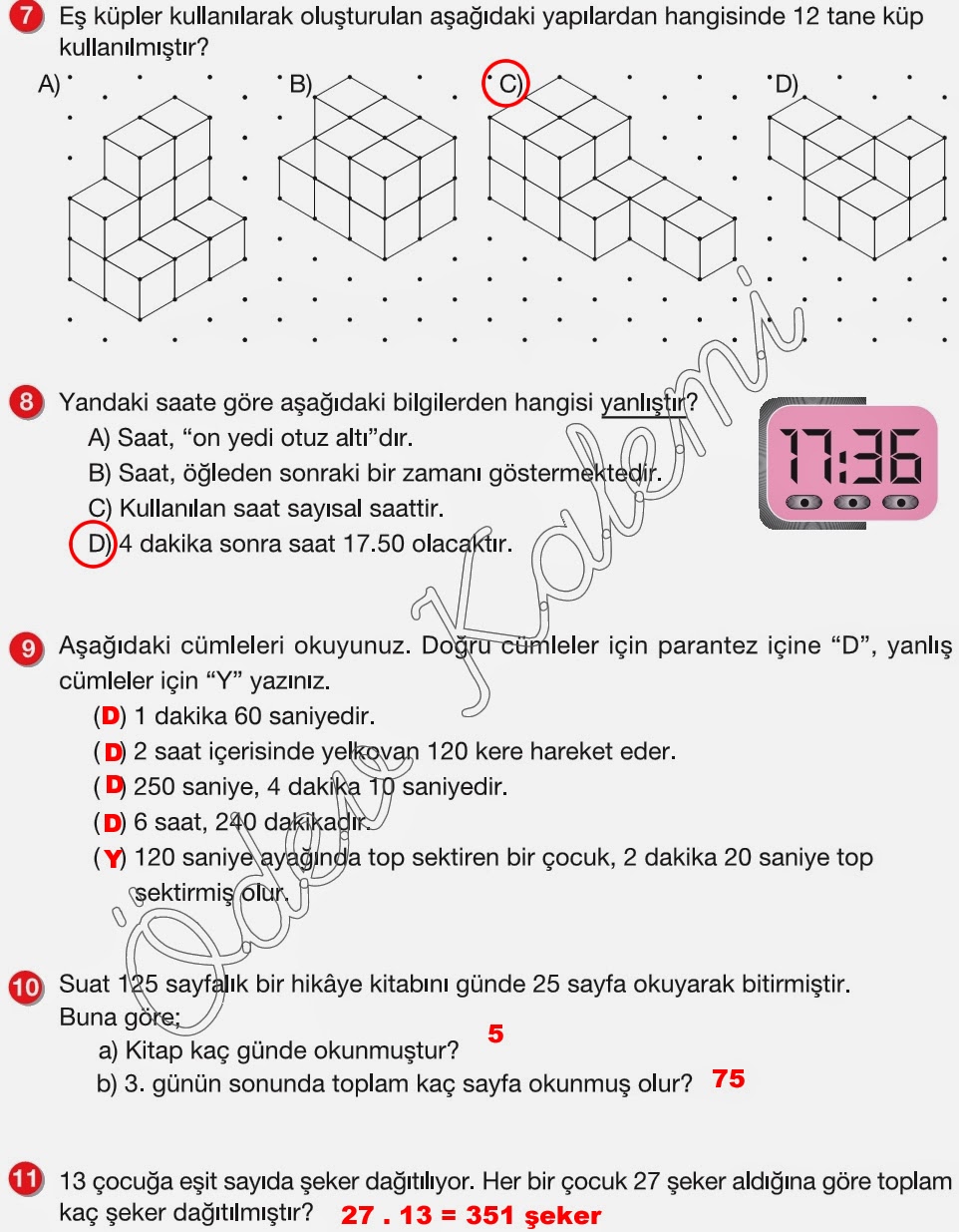 4 sinif matematik meb yayinlari 103 sayfa cevaplari ogrenci calisma kitabi odev kalemi