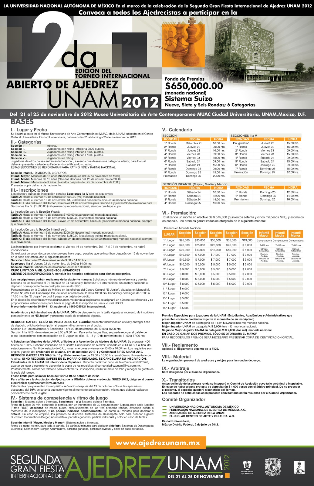 Convocatoria Unam 2012 Junio