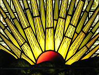 Stained glass sunrise
