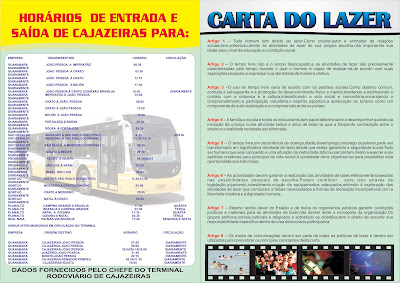 HORA DE LASER É AQUI  HORARIO DE ONIBUS  ENTRADA E SAIDA DE CAJAZEIRAS PB