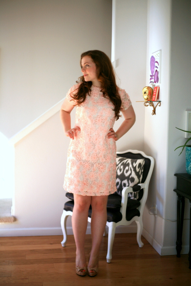 A simple pink lace dress / Create / Enjoy
