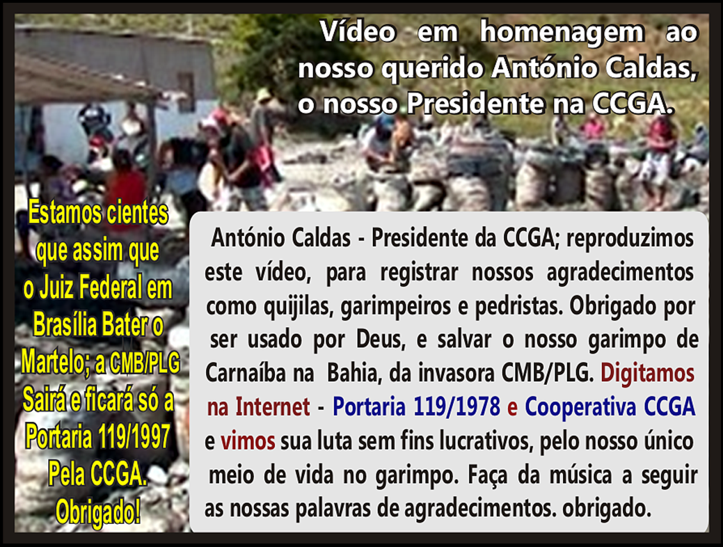 Clique na imagem abaixo e Veja; uma homenagem do Povo e Associados da CCGA, para o António Caldas.