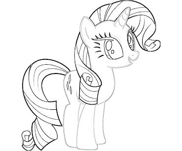 #9 Rarity Coloring Page