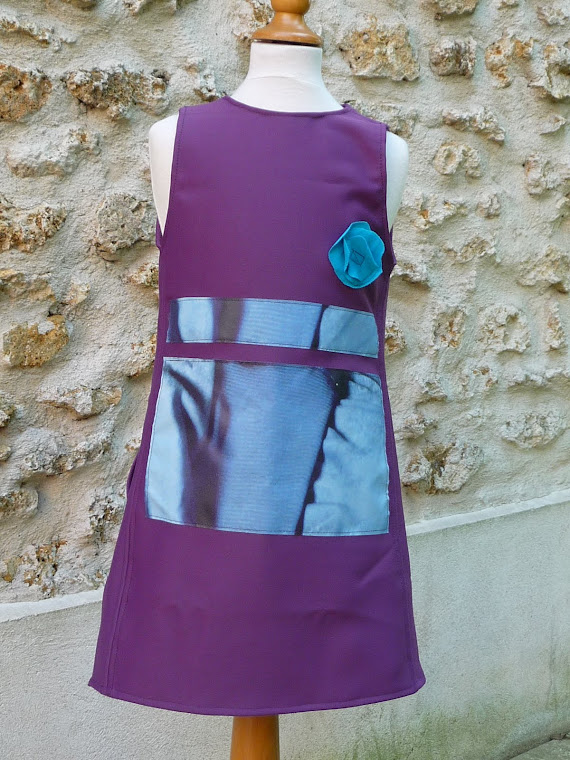 robe tunique en tissu occultant (polyester), habillé de bâche