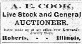 A. E. Cook 1888 Ad