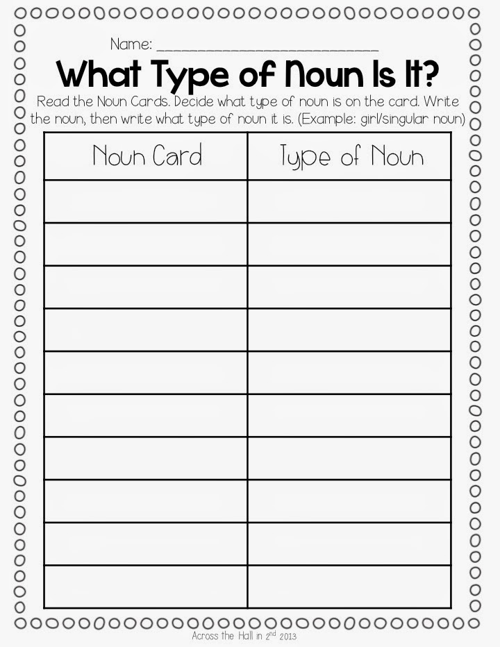 Across the Hall in 2nd Oodles and Noodles of Nouns is Here and ON SALE!!