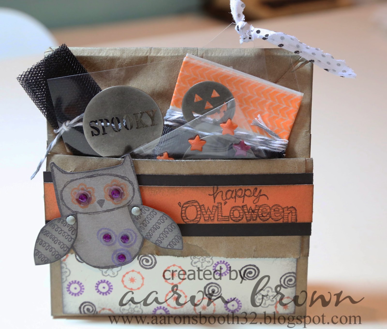 Booth 32 Halloween Card Making Kit in a Paper Sack Pocket