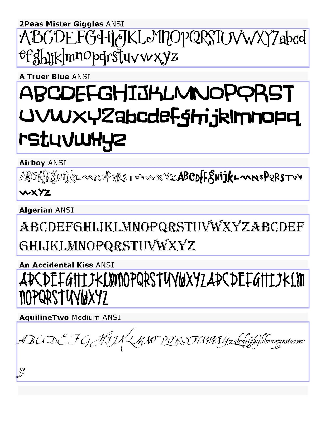 Crafts With A Side Of You Vinyl Lettering Font Selection