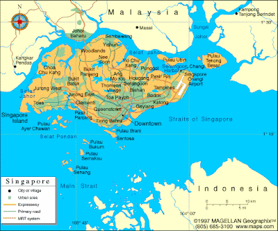 Singapore Map Political Regional