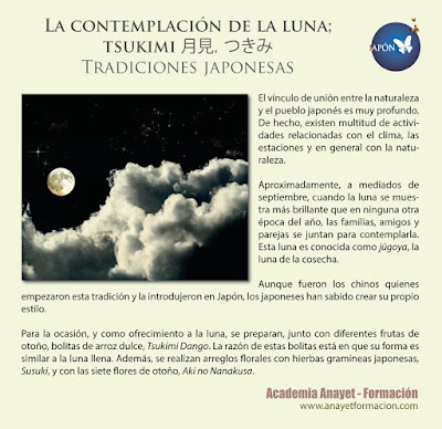 La contemplación de la luna; tsukimi 月見 (つきみ) -Tradiciones japonesas