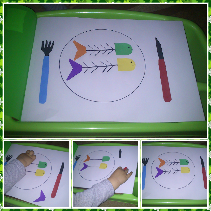 Cocugumun Oyun Dunyasi Tabakta Yenmis Balik Resmi