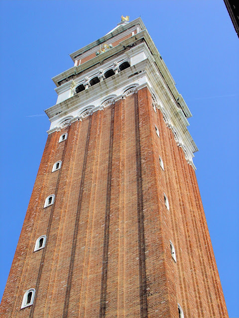 Be sure to ascend the campanile in Saint Mark's Square for commanding views of the city and lagoon.