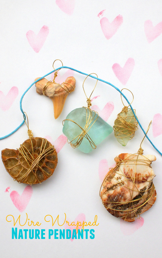 Let's Make Easy Wire Wrapped Nature Pendants! Pink Stripey Socks