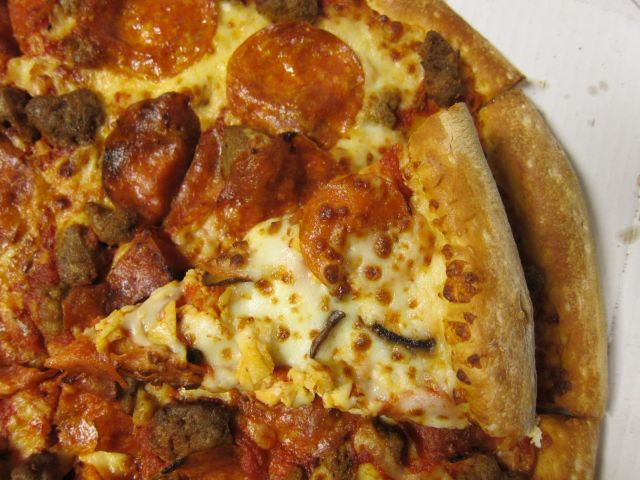 Review Papa John�s XL Monster Topping PIzza Brand Eating