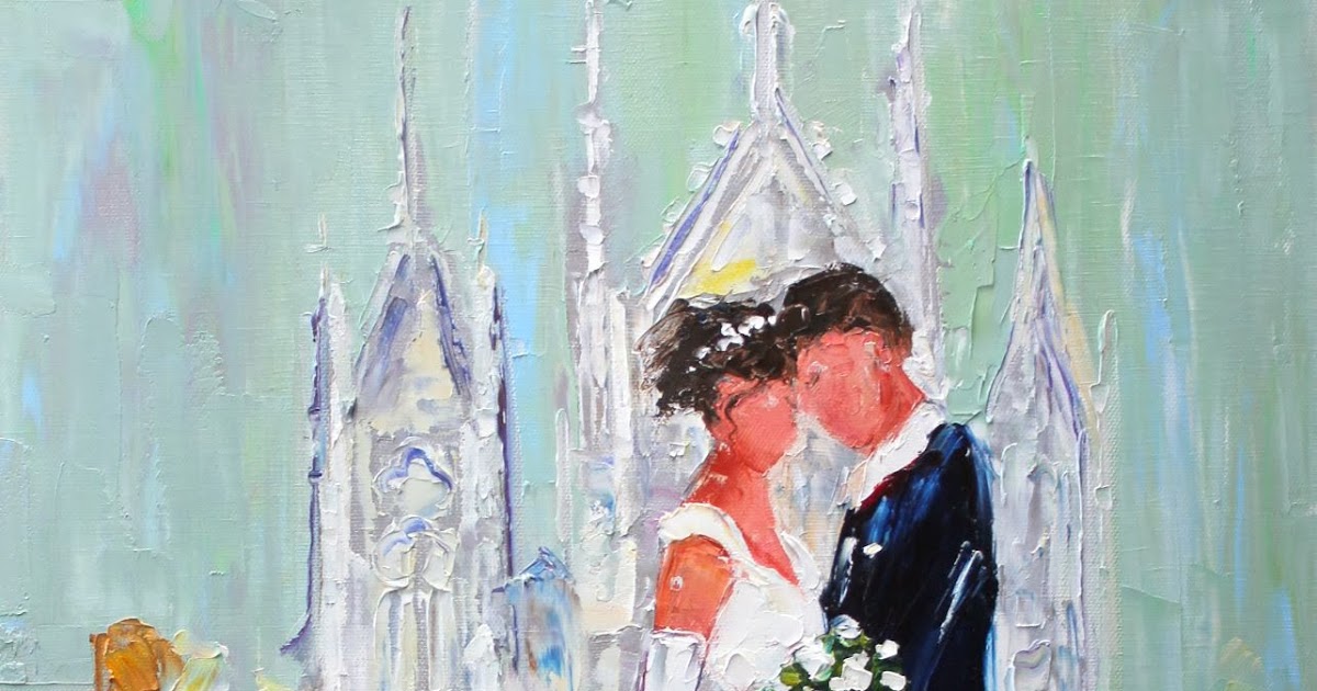 Karen Tarlton Original oil painting Wedding custom painting by Karen
