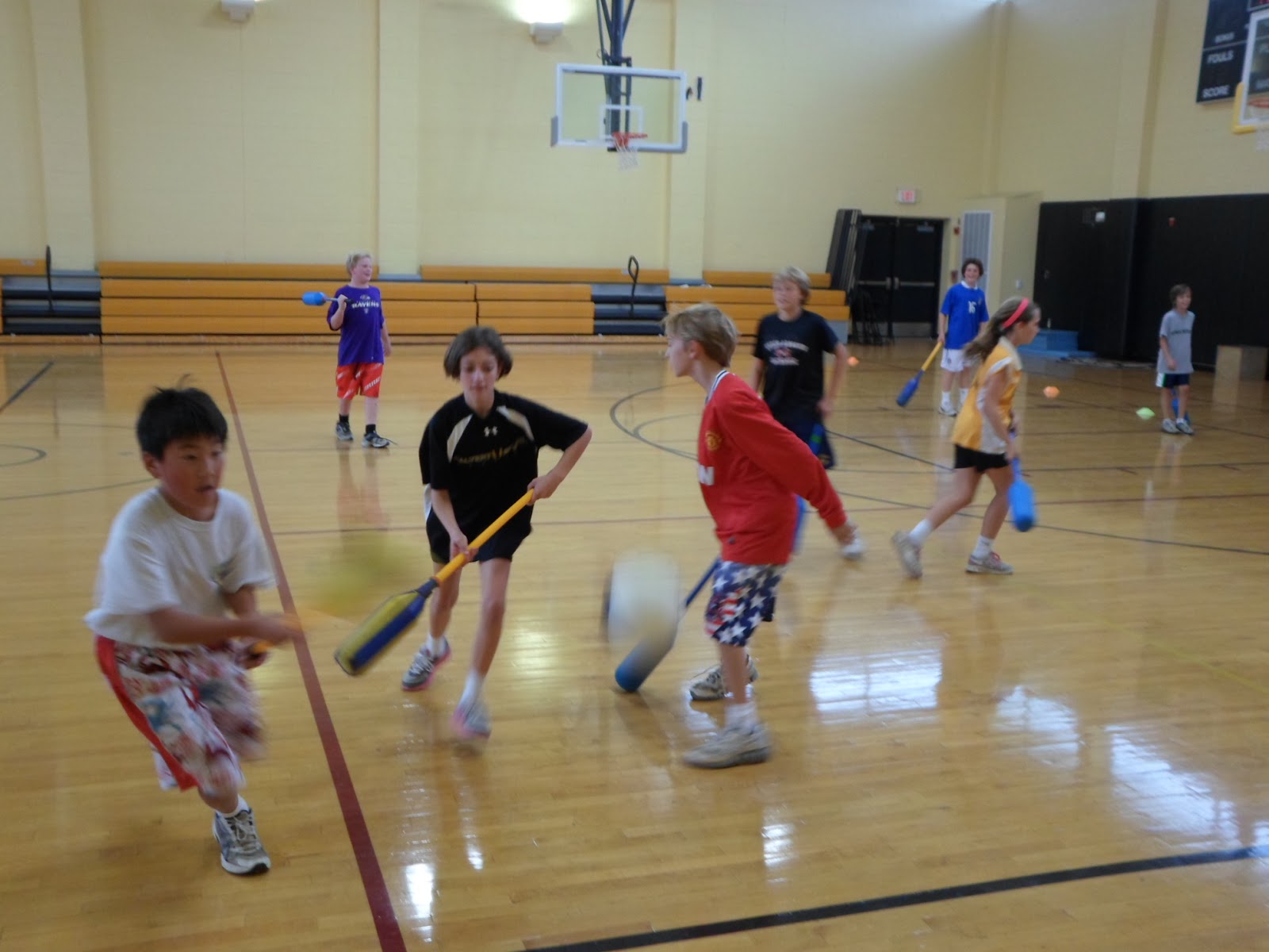 Calvert Middle School P.E. Pushups, pyramids, and polo