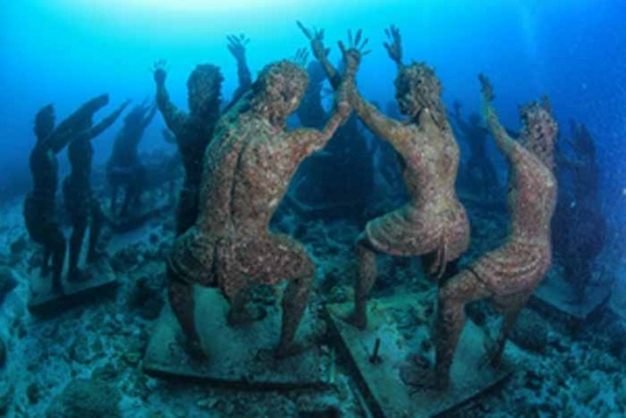 All About Beautiful Bali Bali Statues under water at Nusa Dua