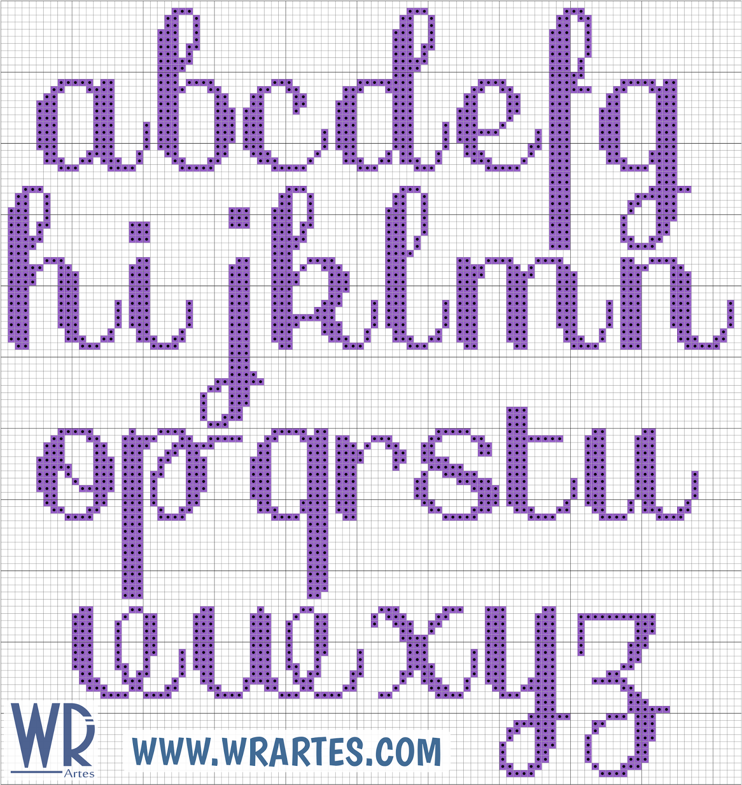 Alfabeto Cursivo Em Ponto Cruz | Ponto Cruz Andreia