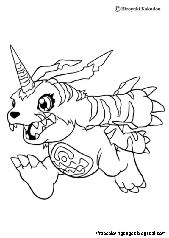 Free Coloring Pages Digimon Coloring Pages
