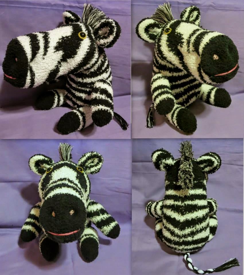 The Three Thrifty Sisters Sock Zebra