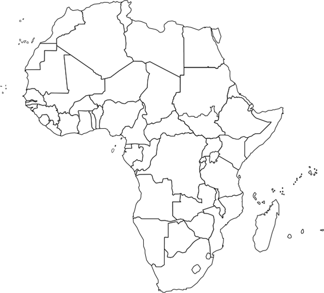 Blank Africa Outline Map Free Printable Maps