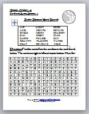 Learning Ideas - Grades K-8: Solar System Word Search & Crossword Puzzle