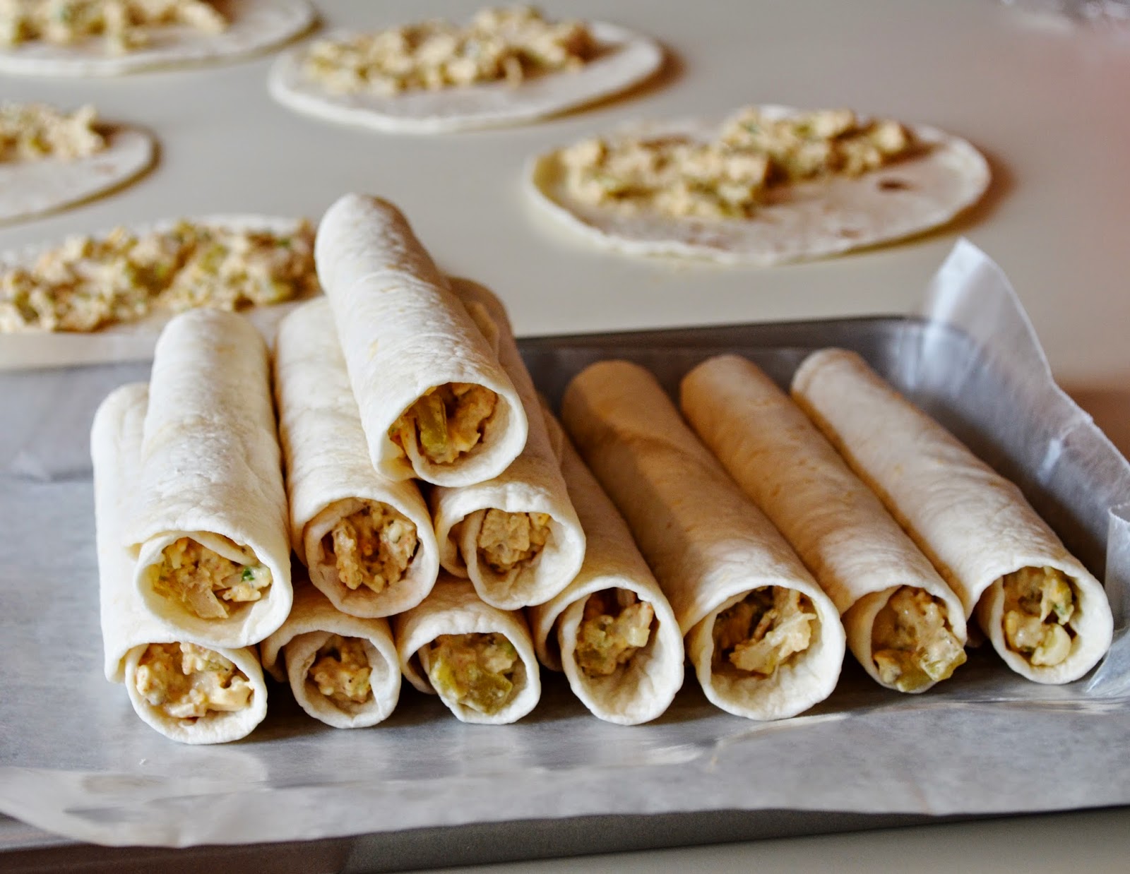 Our Beautiful Mess Baked Green Chile Chicken Flautas