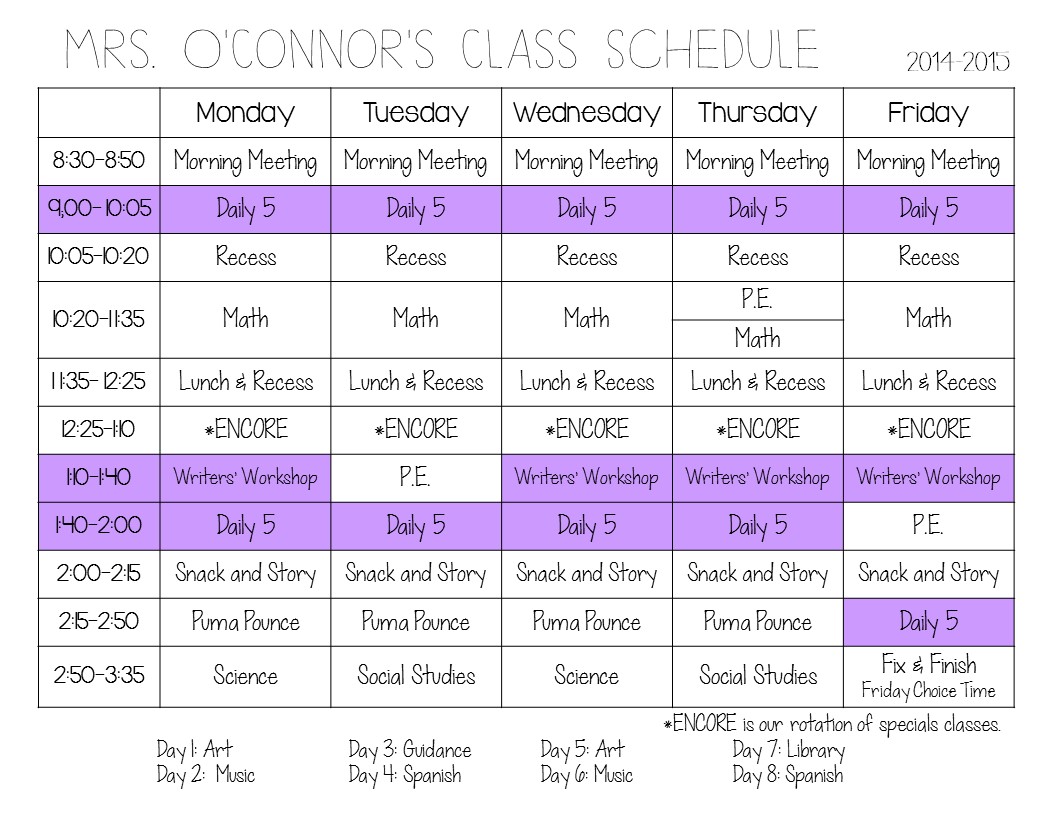 block scheduling lesson plan template