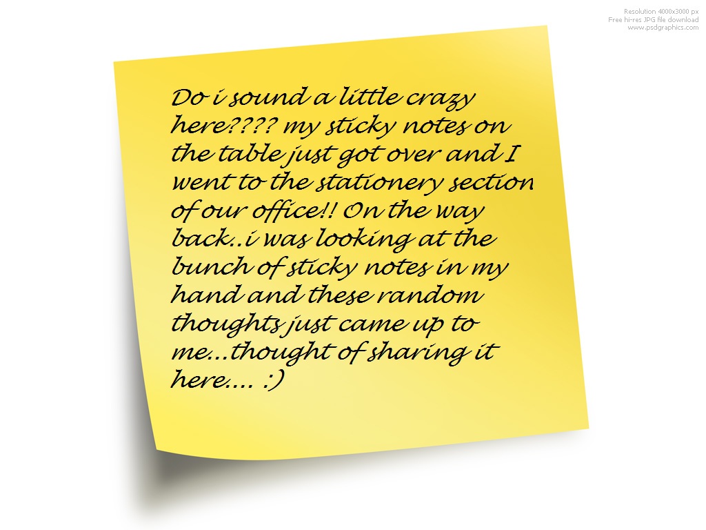 nice sticky note messages