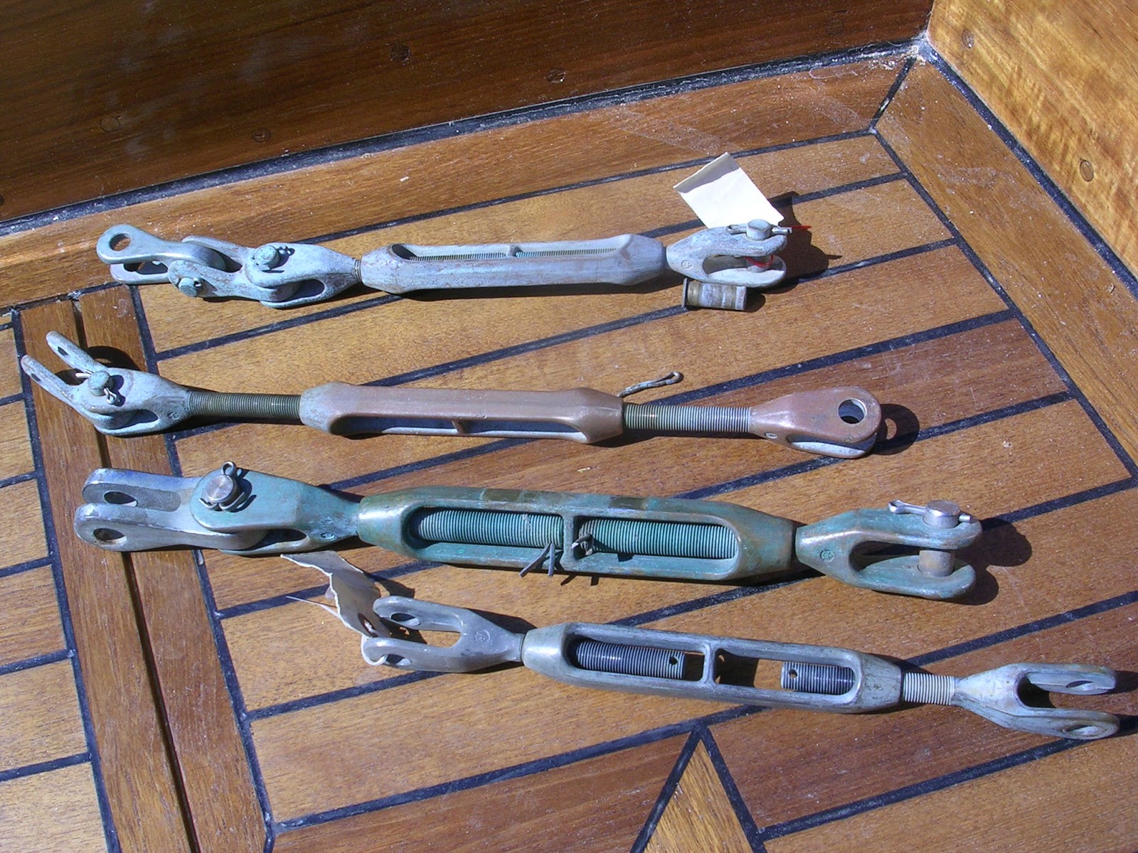 Impetuous Too Brass neck leads to bronze turnbuckles...